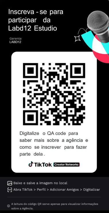 QR code da LABD12 Creator Network no TikTok